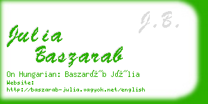 julia baszarab business card